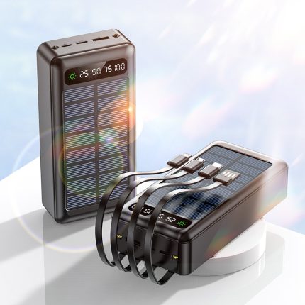30000mAh Solar Power Bank with Cable